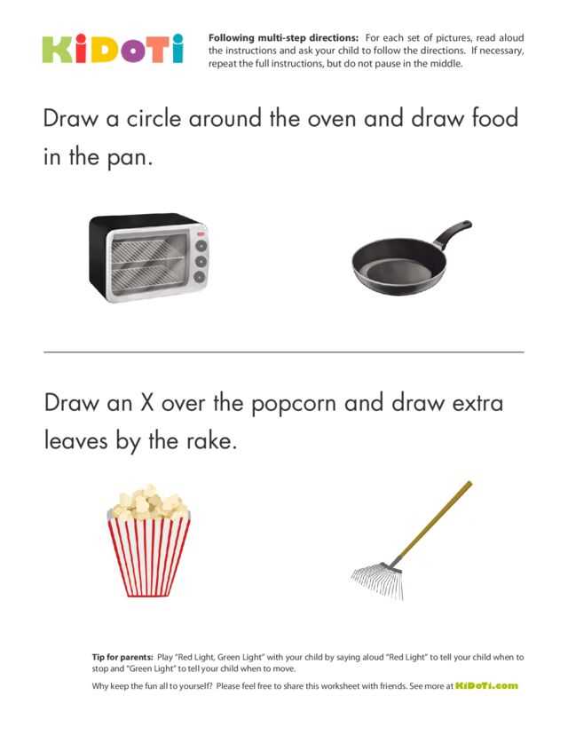 following directions worksheets free