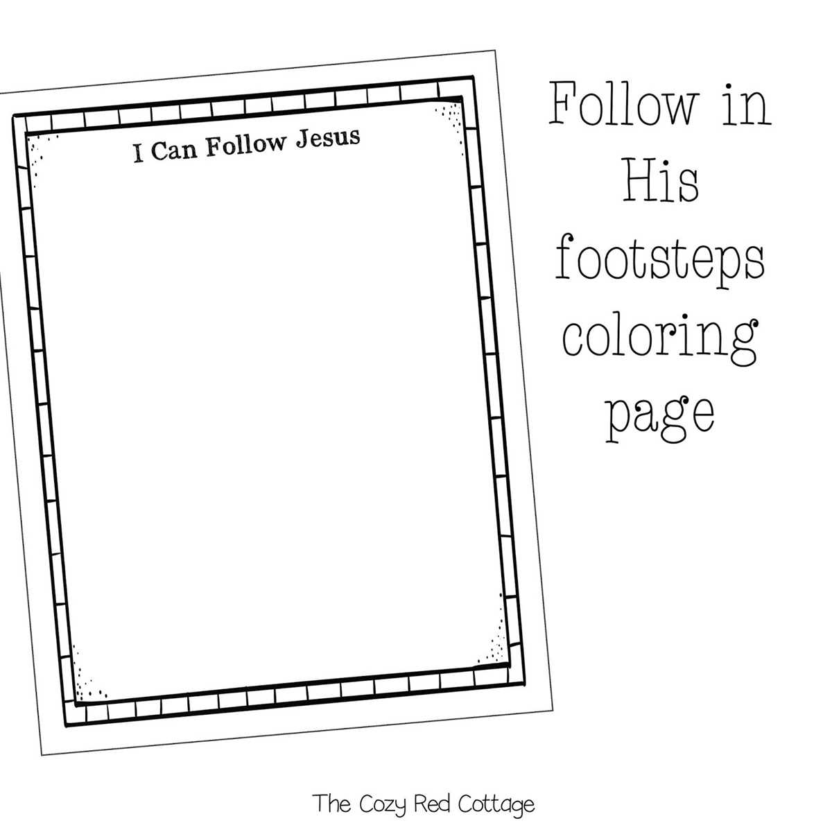 following in jesus footsteps worksheet