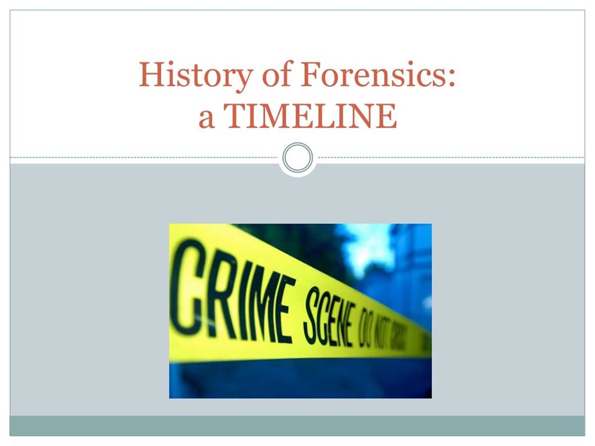 forensic science history timeline project worksheet