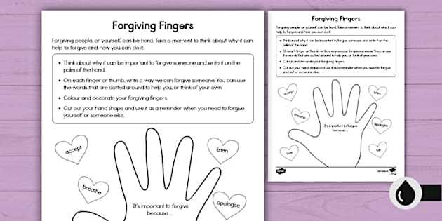 forgiveness and addiction worksheets