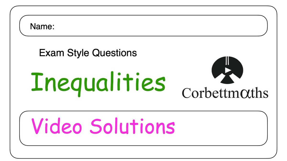 forming inequalities worksheet