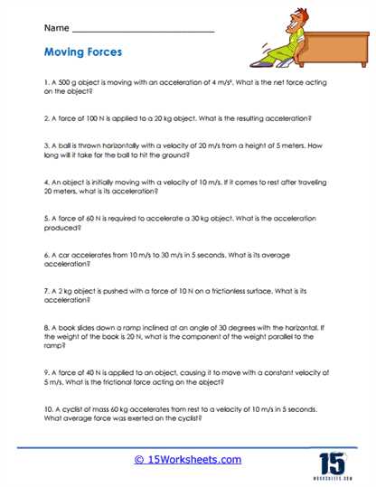 acceleration practice problems worksheet