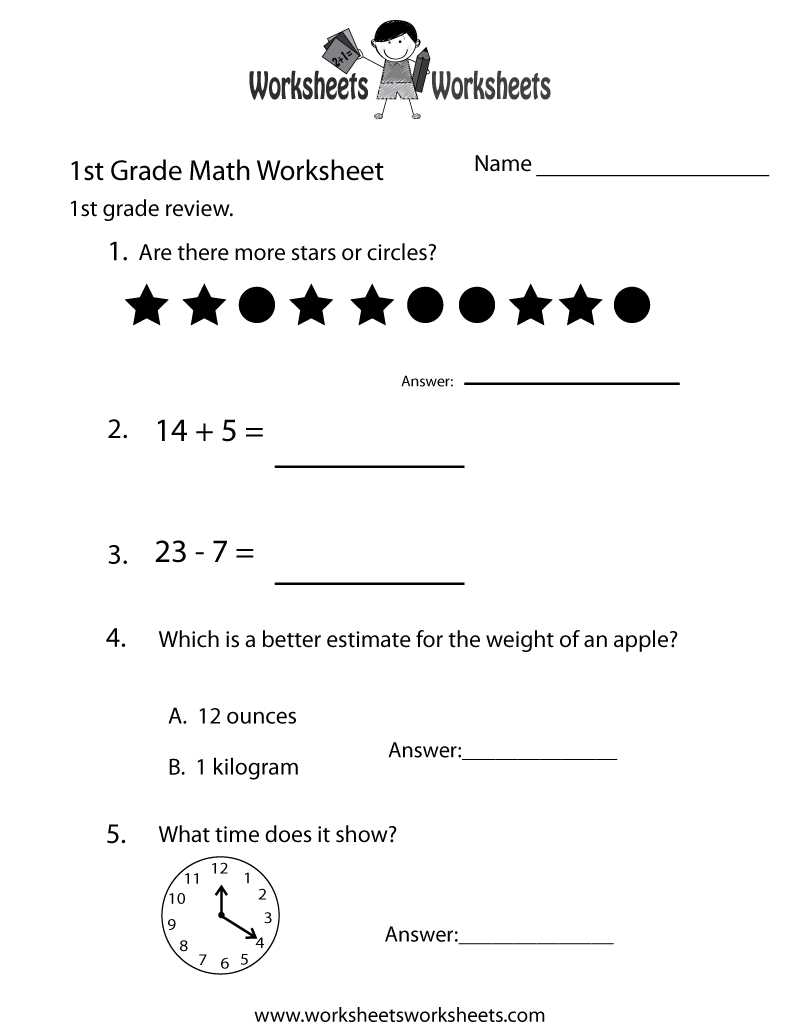 first grade common core math worksheets