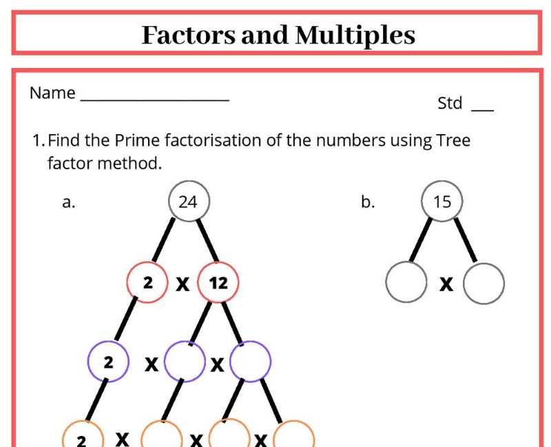 class 5 factors and multiples worksheet
