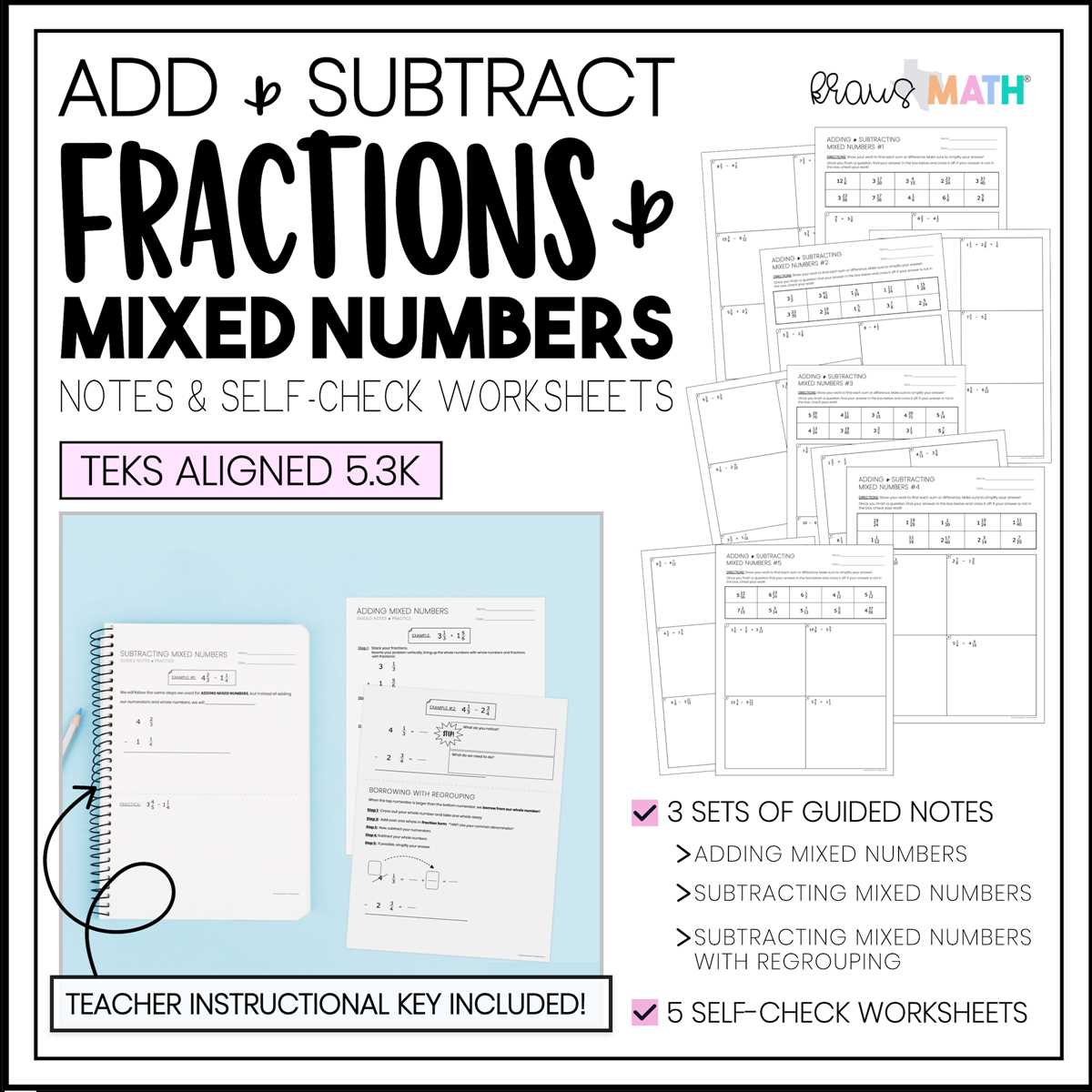 adding and subtracting mixed numbers with regrouping worksheet