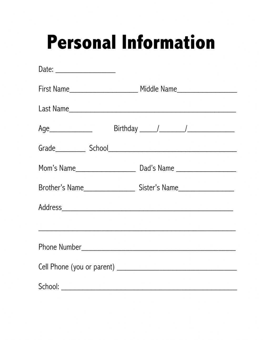 forms worksheet