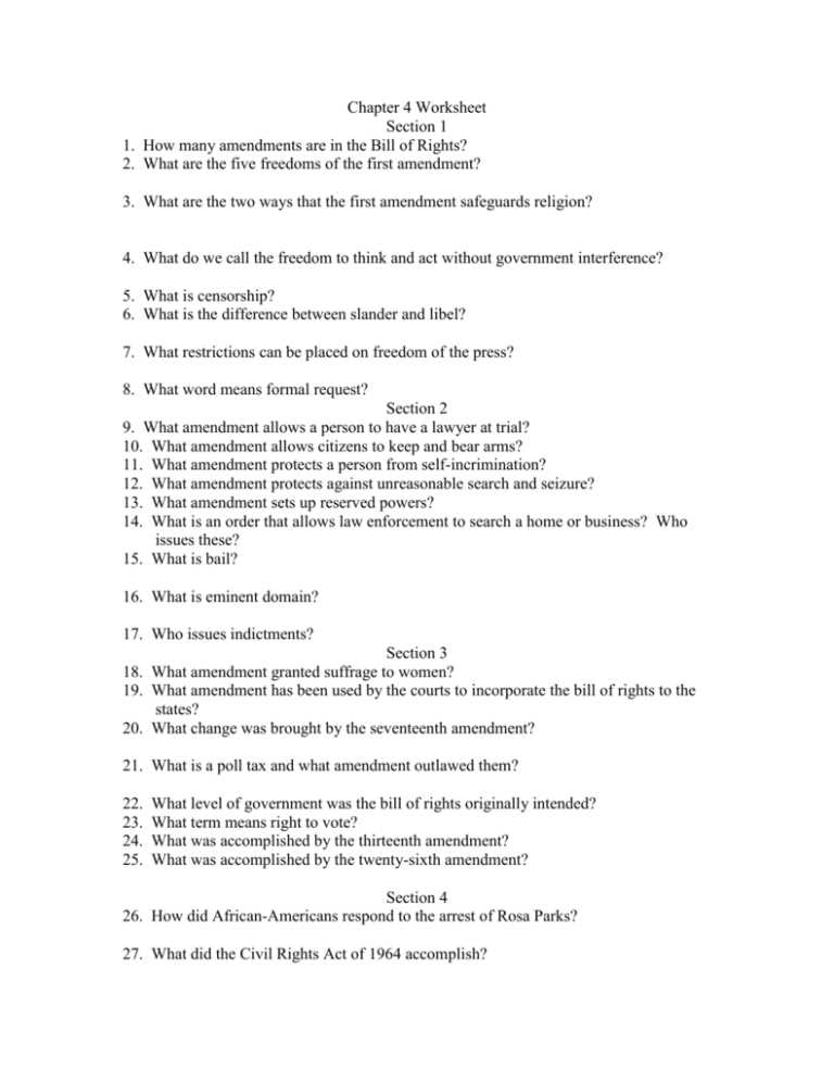 i have rights worksheet