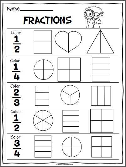 fraction of worksheet