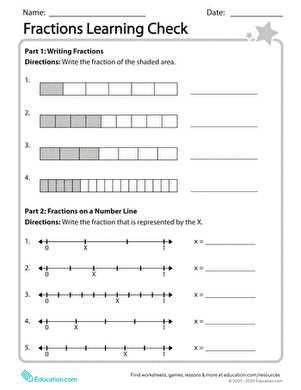 fraction worksheets 3rd grade