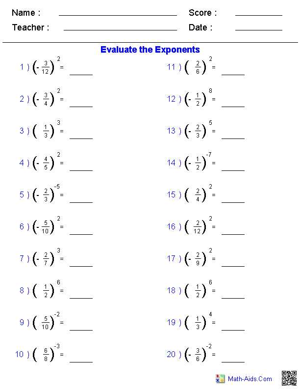 fractions denominator and numerator worksheets