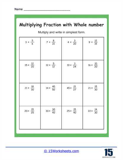 fractions with whole numbers worksheets