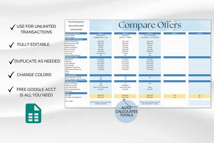 net to seller worksheet