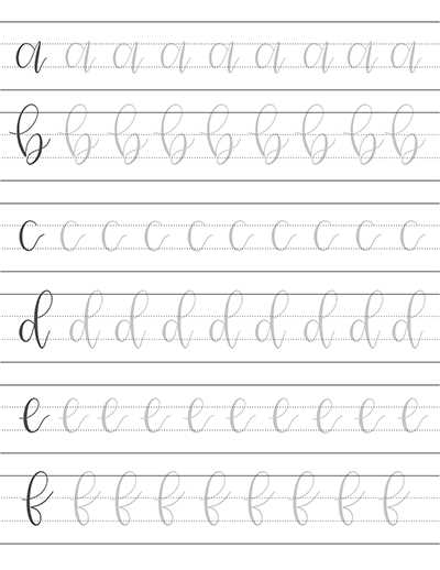 free calligraphy practice worksheets