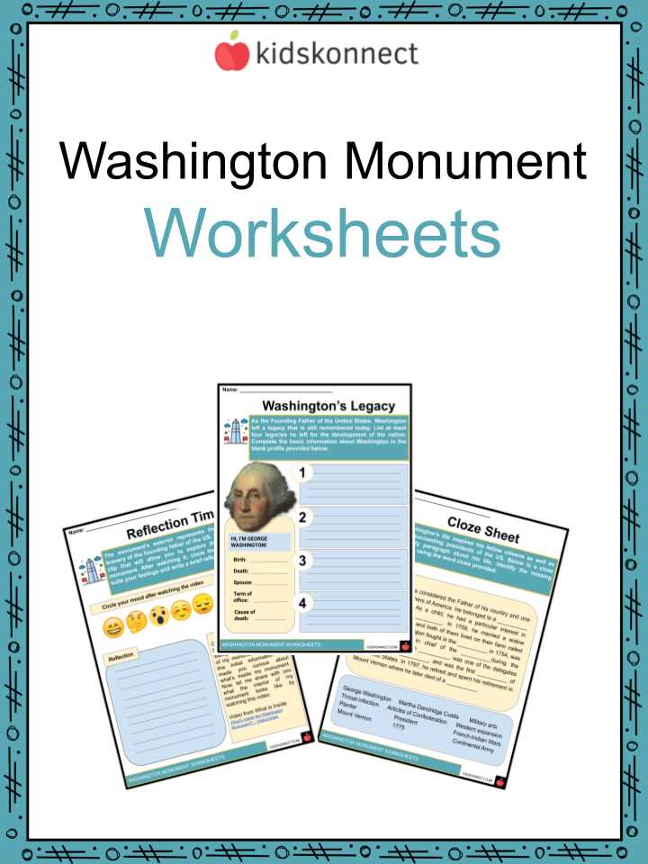 free george washington worksheets