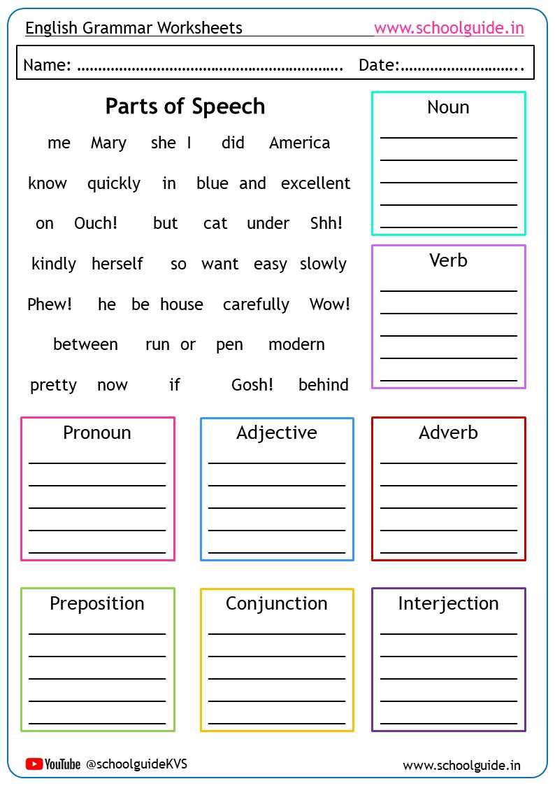 free grammar worksheets for high school
