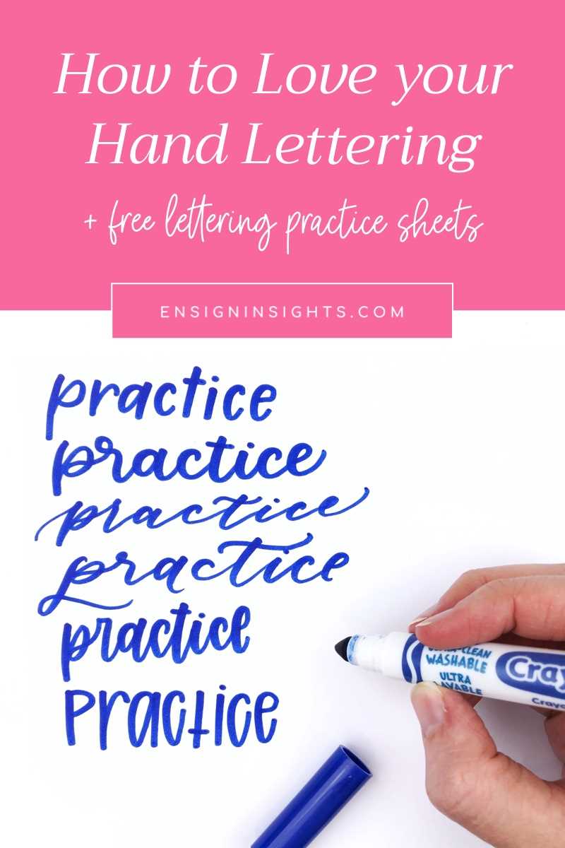 free hand lettering practice worksheets