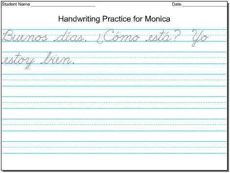 free handwriting worksheet