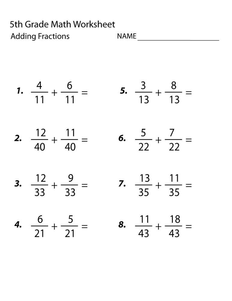 free math worksheets for 5th graders