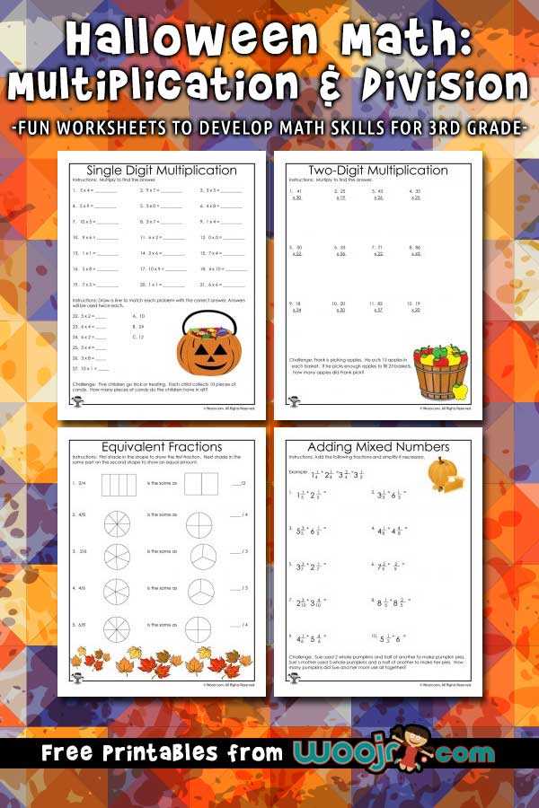 free math worksheets halloween