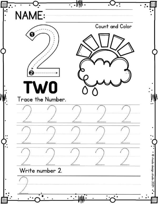free number worksheets for preschool