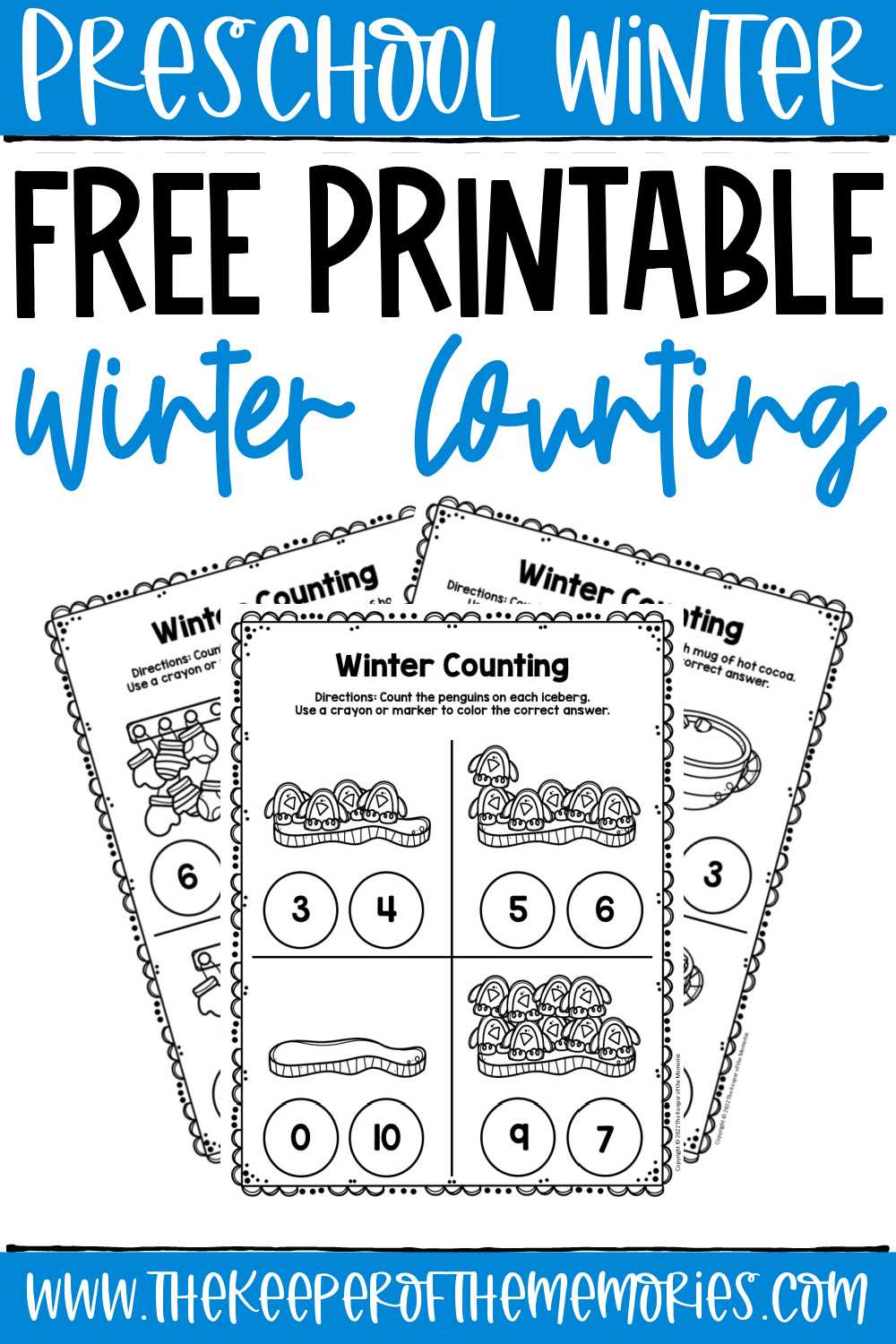 free preschool counting worksheets