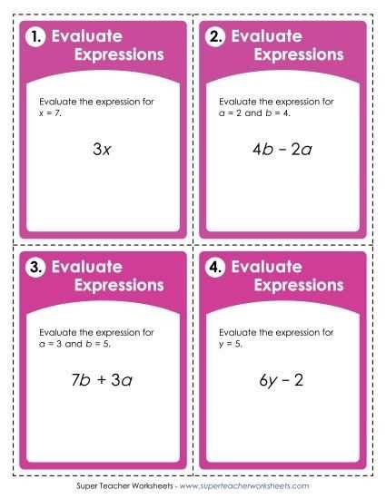 free printable algebra worksheets