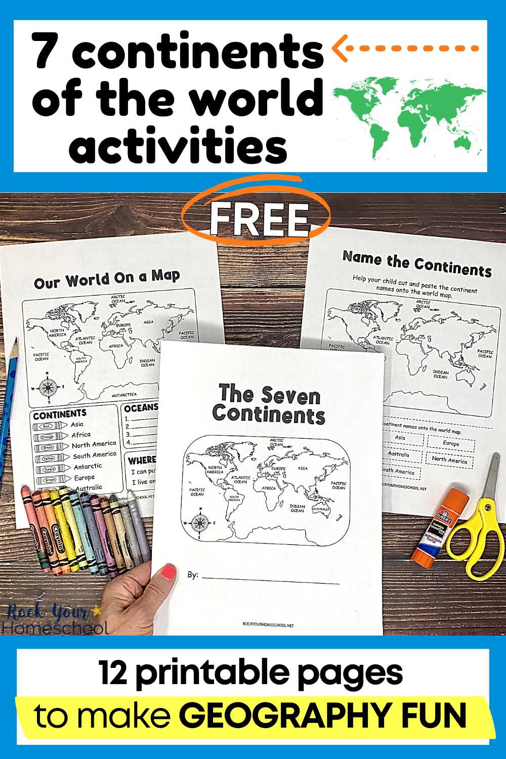 free printable continents worksheet