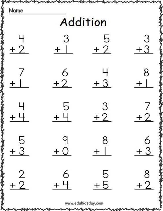 free printable kindergarten math worksheets addition