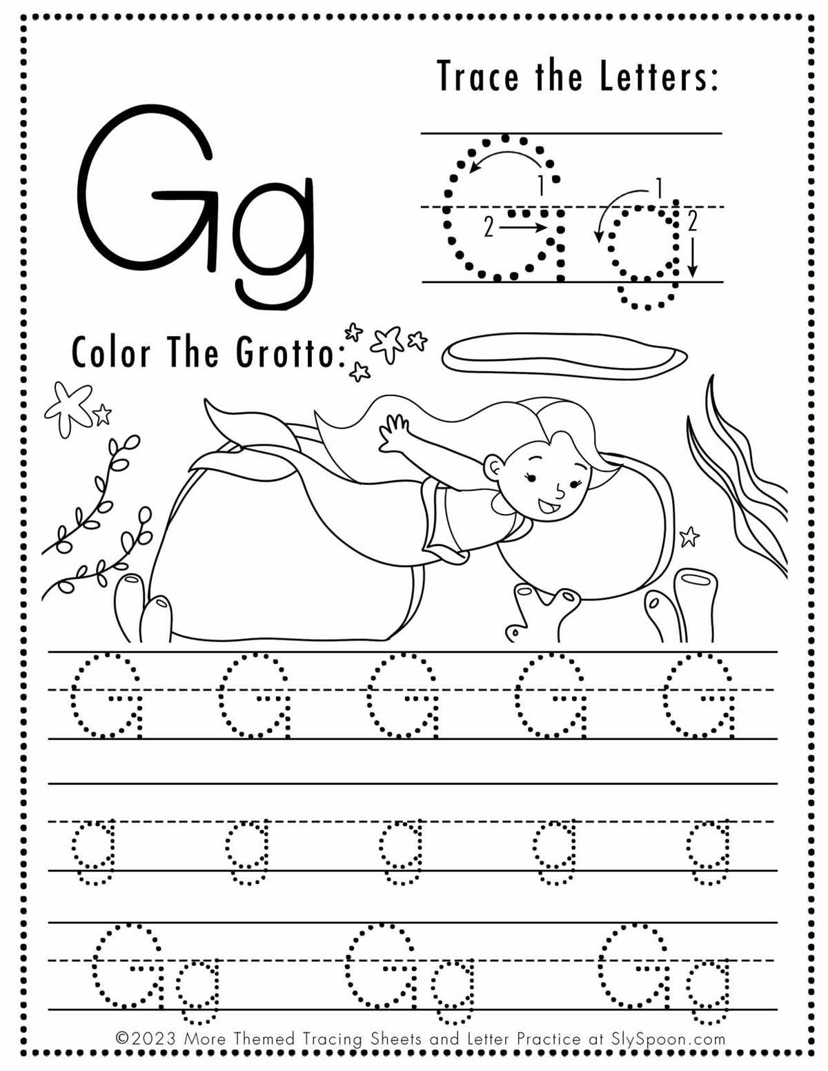 free printable letter g worksheets