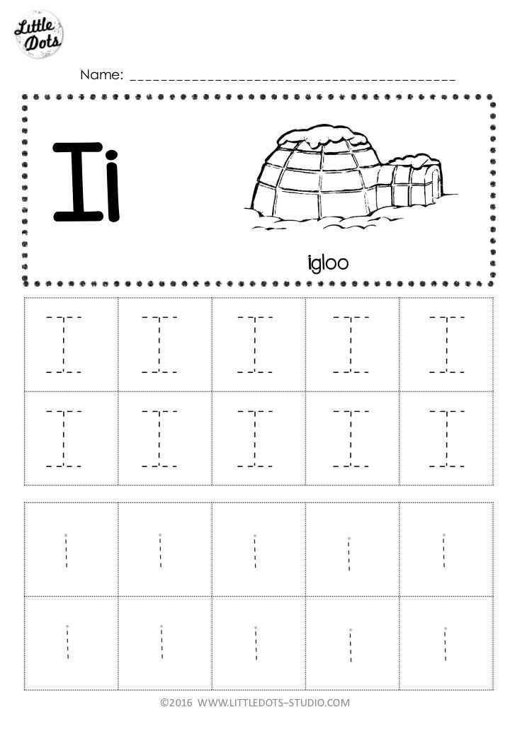 free printable letter i worksheets for kindergarten