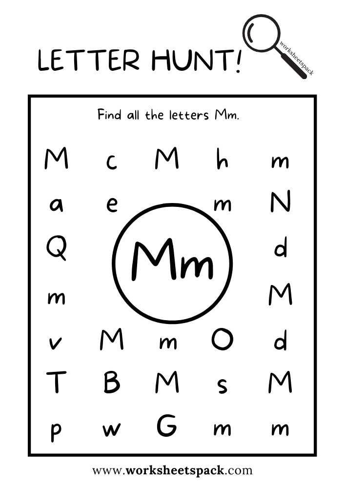 free printable letter m worksheets