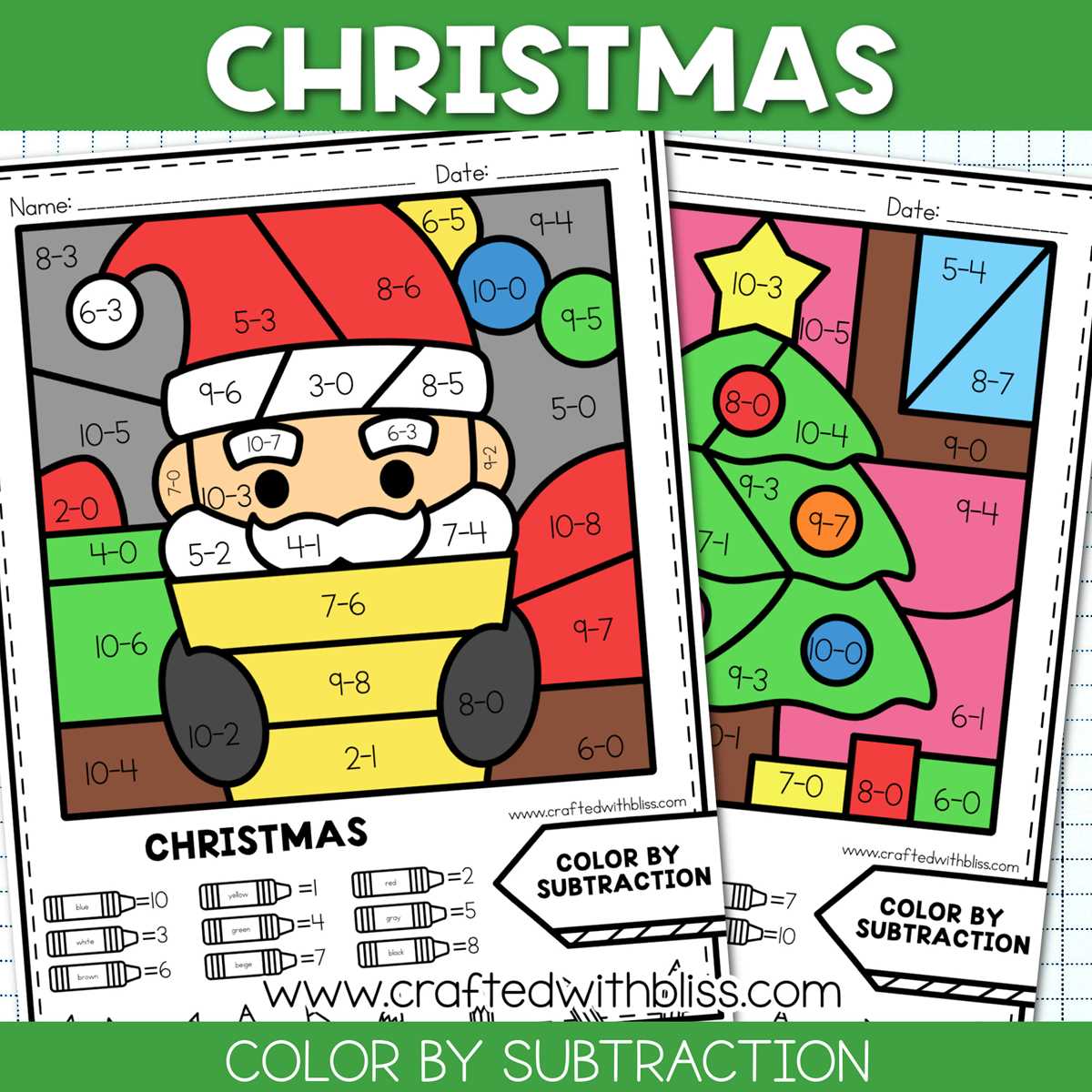free printable math christmas worksheets