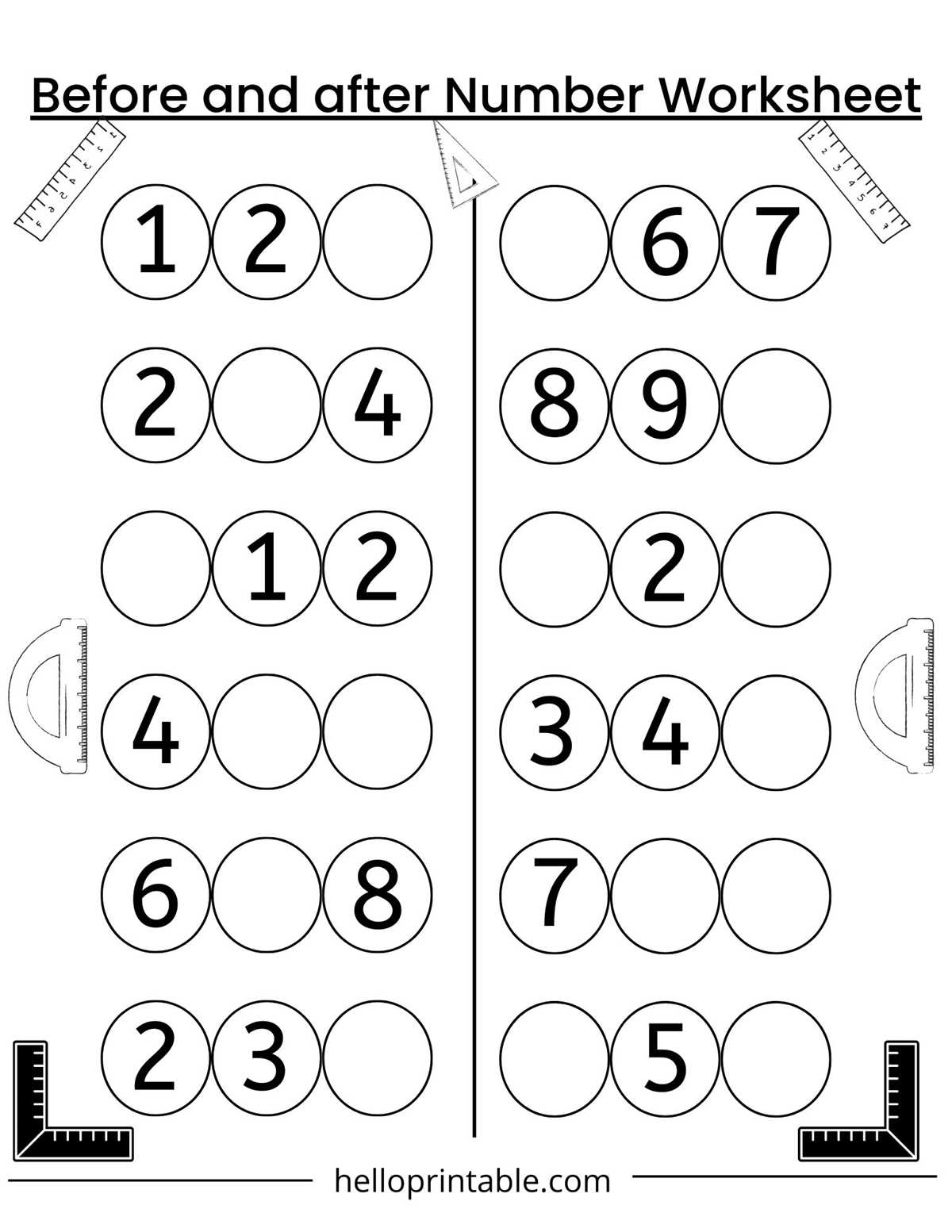 free printable number worksheets for preschool
