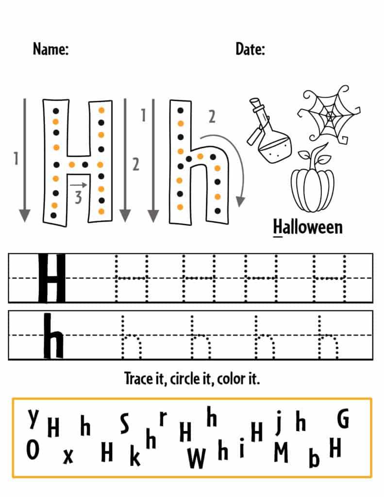 free printable preschool halloween worksheets