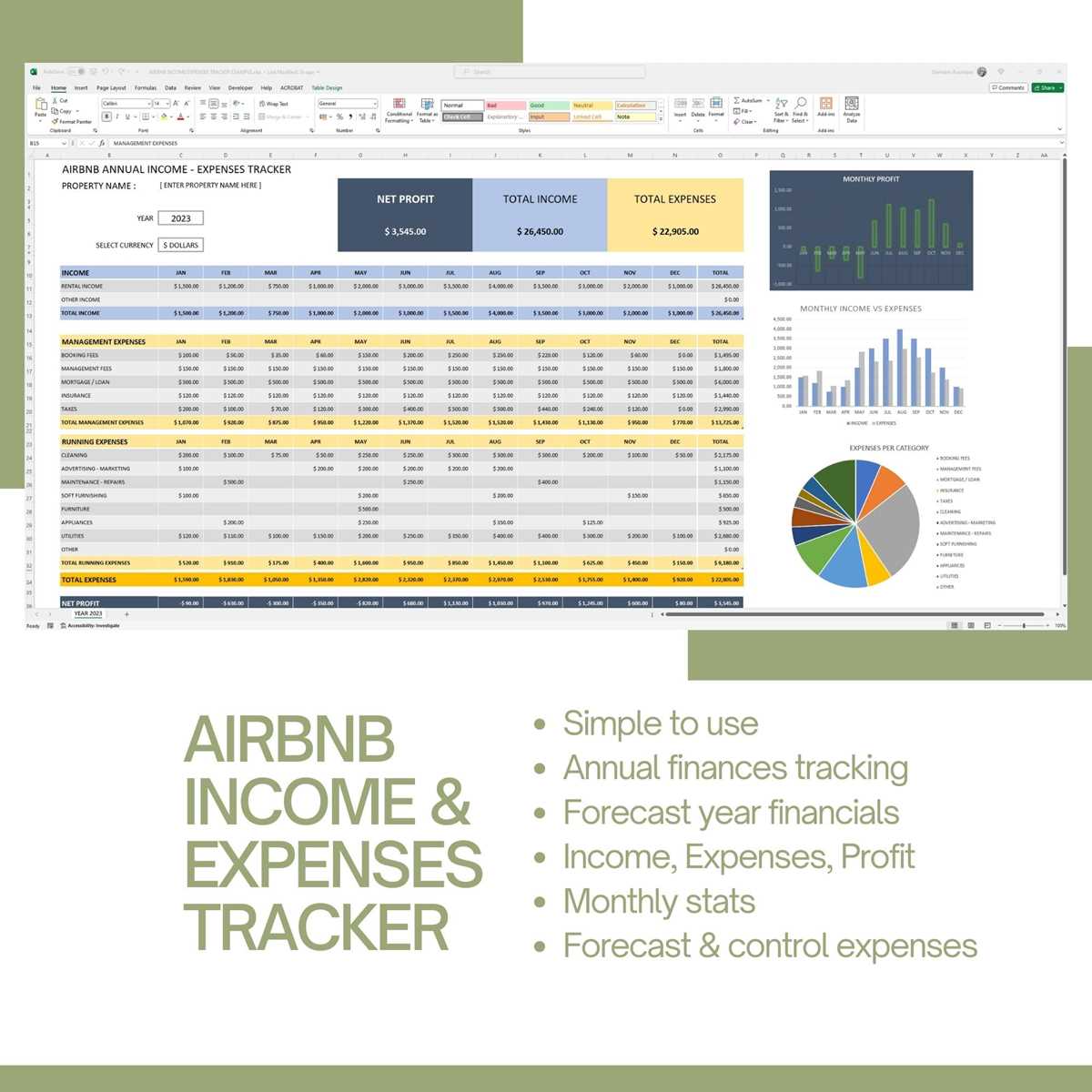 free printable rental income and expense worksheet