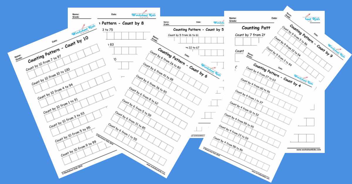 free printable skip counting worksheets