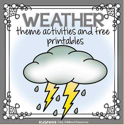 free weather worksheets for kindergarten