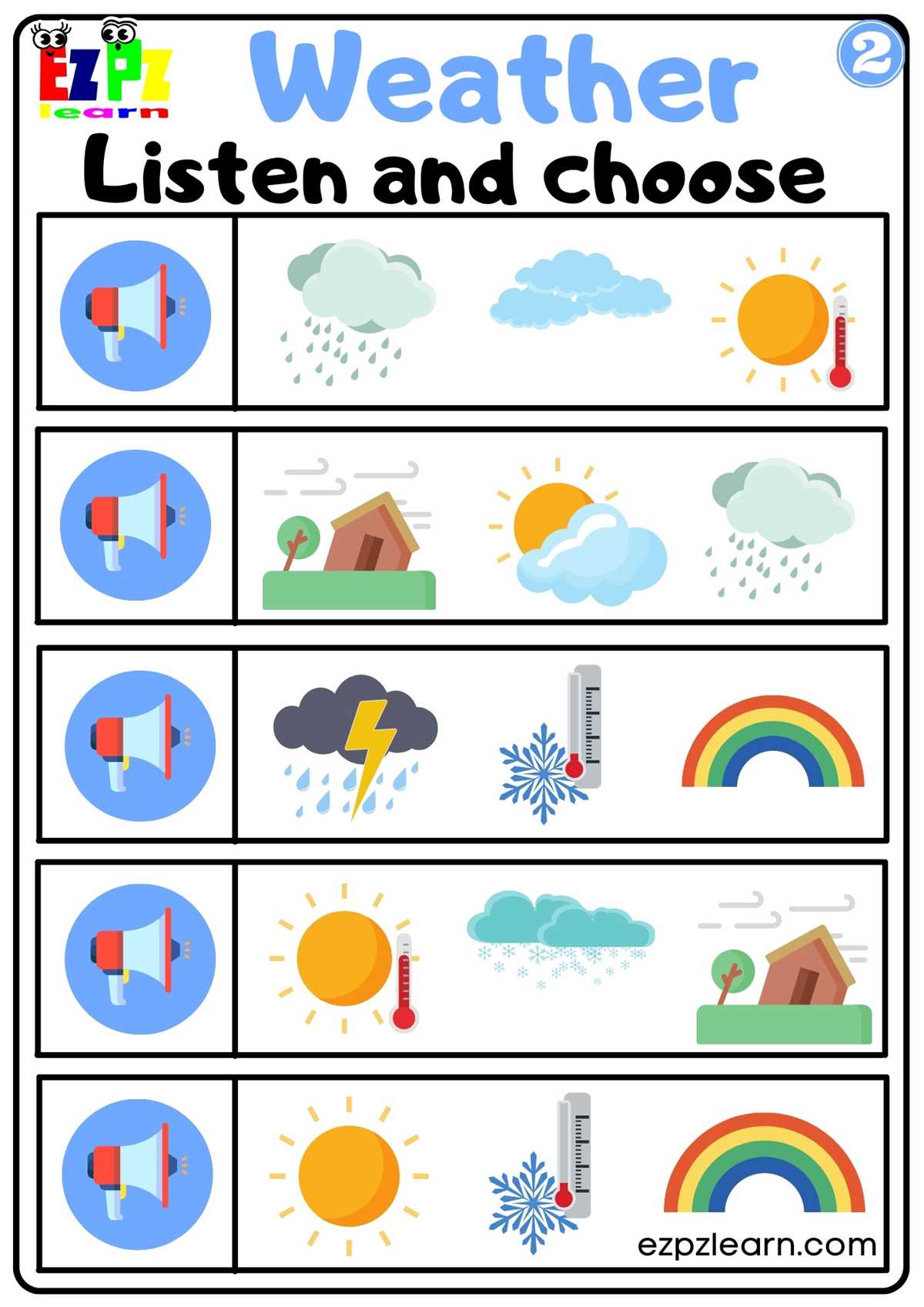free weather worksheets for kindergarten