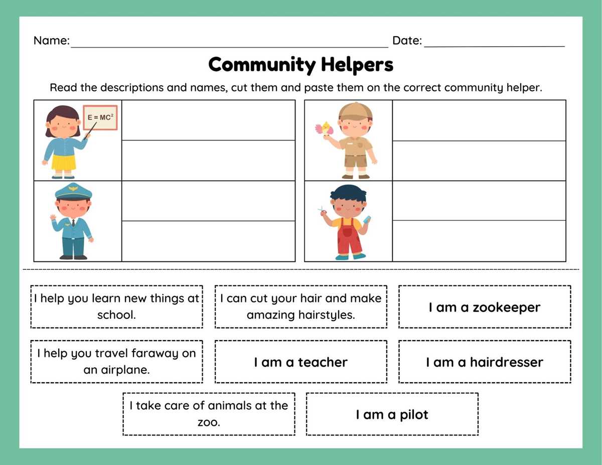 free worksheets community helpers