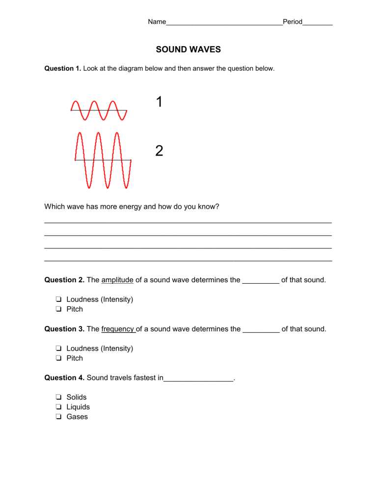 frequency and pitch worksheet