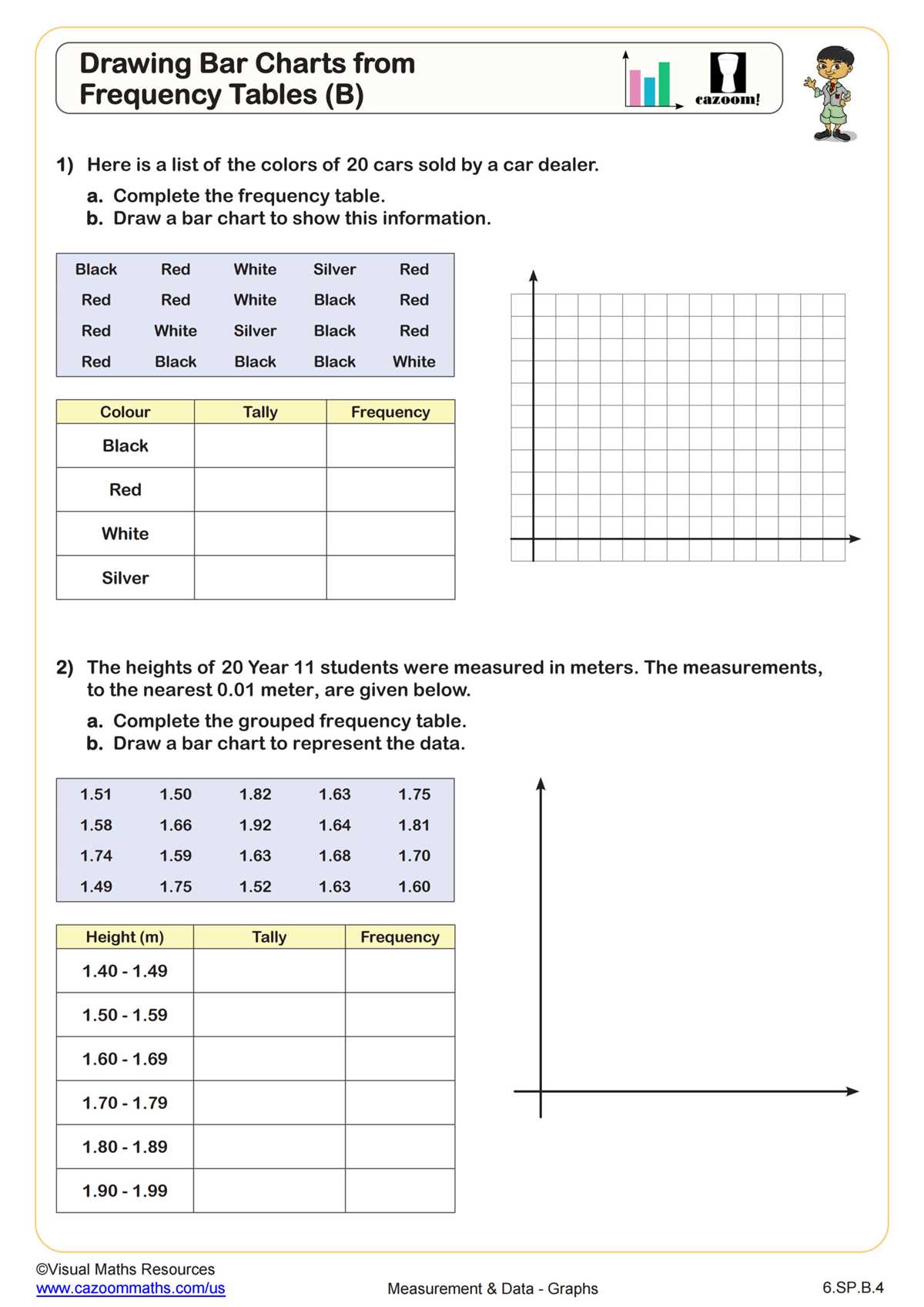 frequency table worksheet