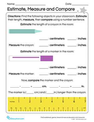 comparing lengths 2nd grade worksheets comparing lengths 2nd grade worksheets