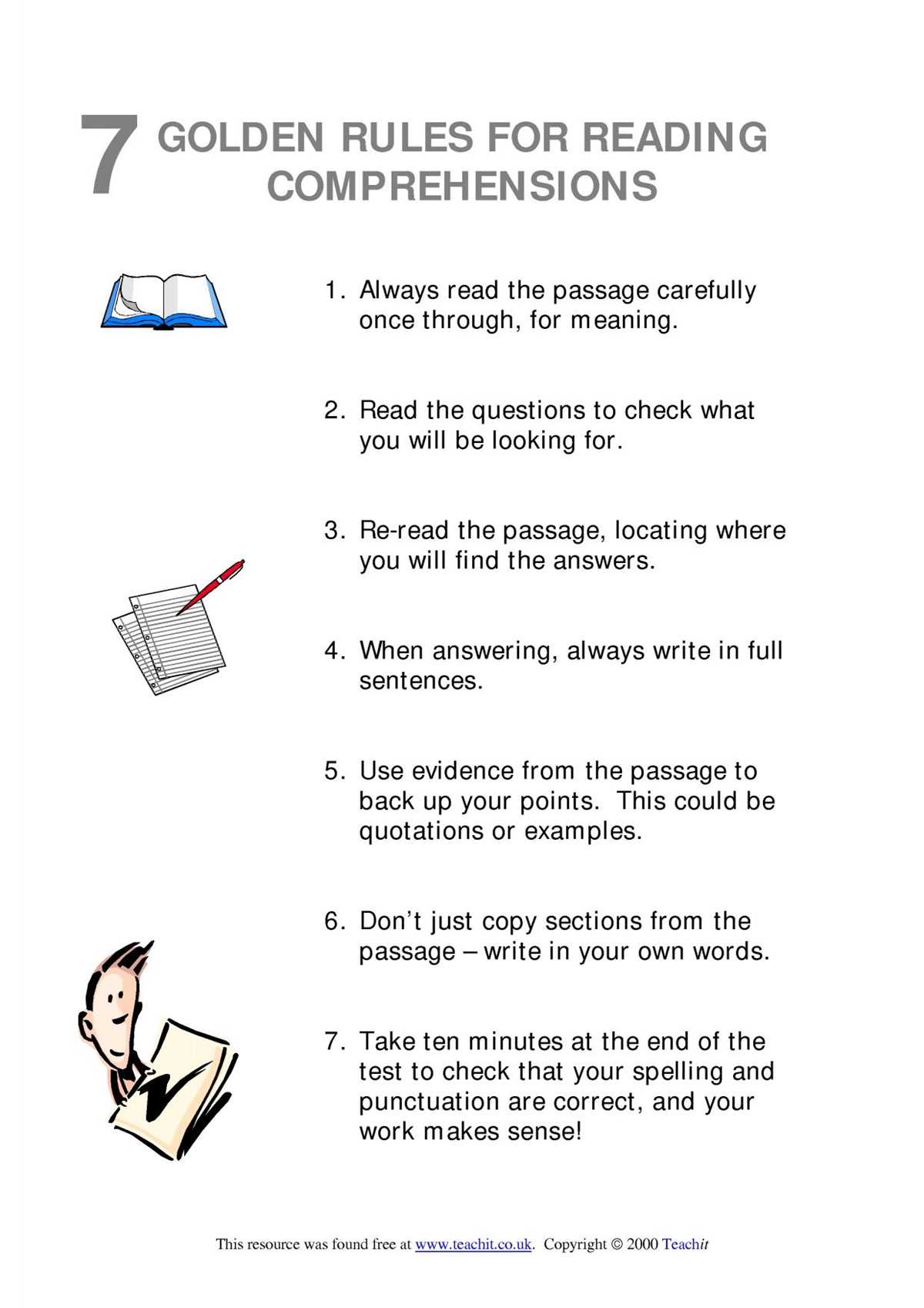 comprehension worksheets ks3