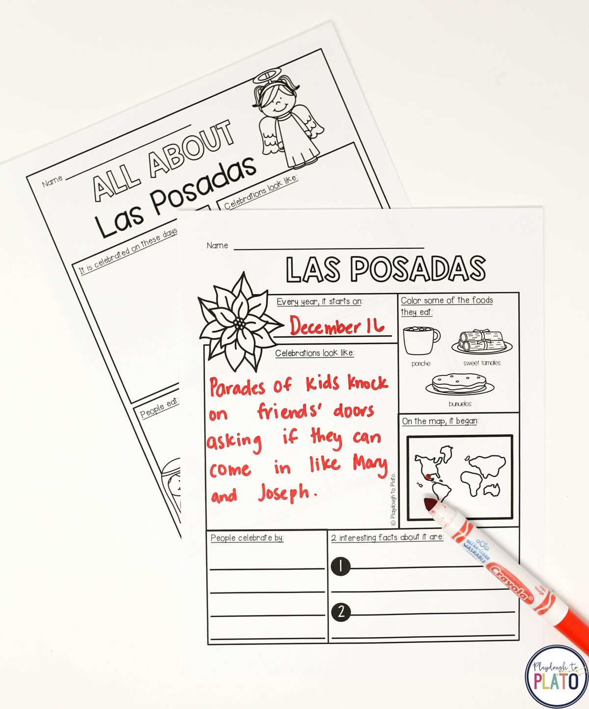 las posadas worksheet
