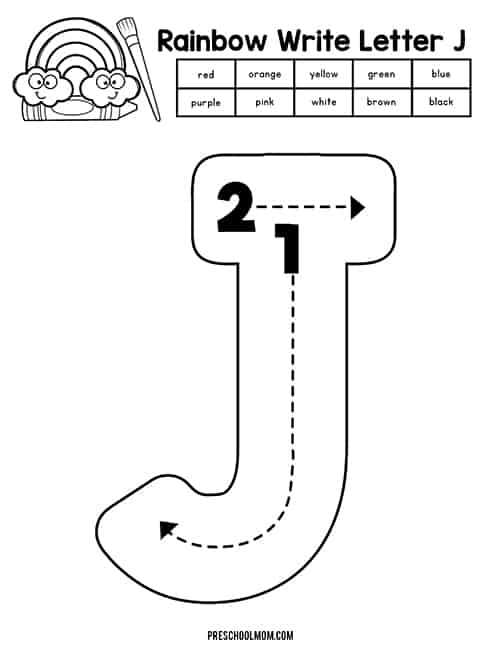 letter jj worksheet