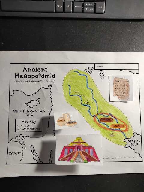 mesopotamia map worksheet