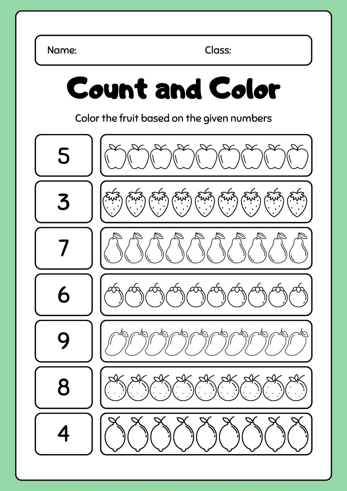 prek worksheet
