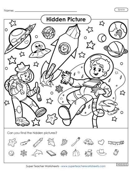 find the objects in the picture worksheets
