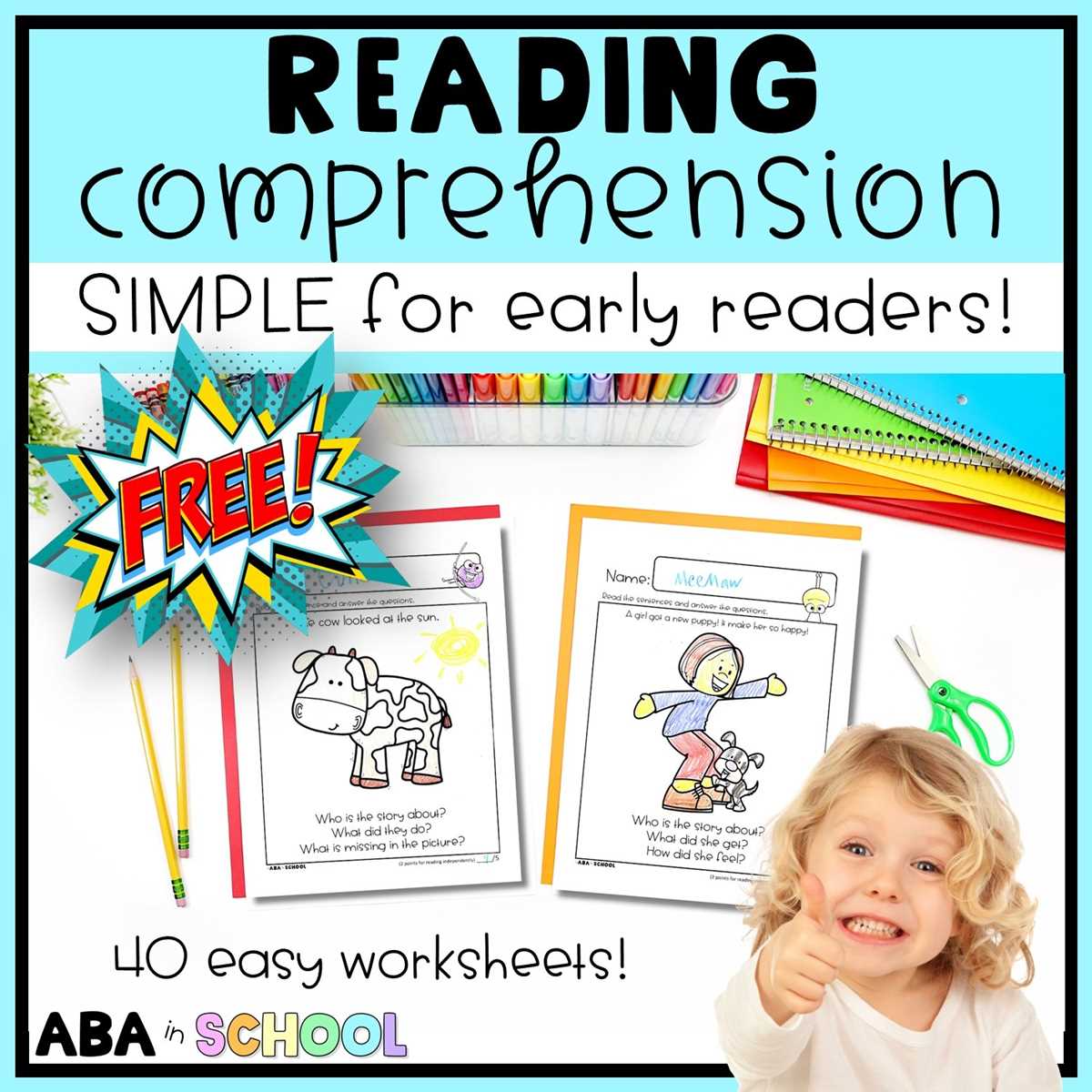 easy reading worksheets