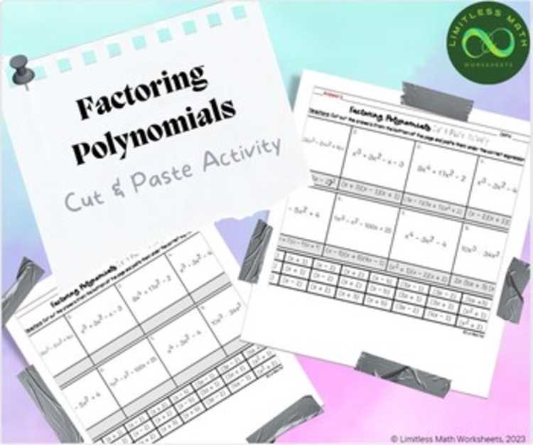 complex factoring polynomials worksheet